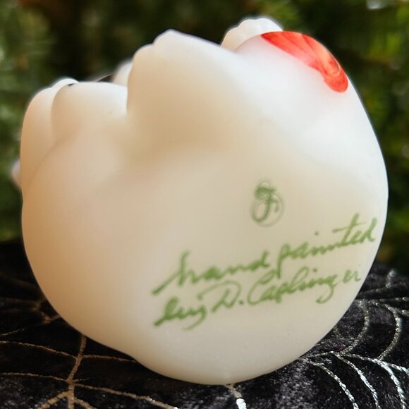 RARE Fenton Signed and Hand Painted Masked Halloween “BOO!” Bear (MINT) - Picture 7 of 10